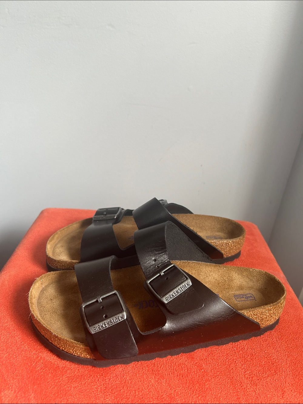 Birkenstock Black Arizona Double-Strap Leather Sandals